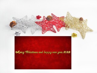 christmas  and happy new year 2022 greeting card