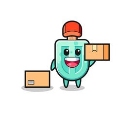 Mascot Illustration of popsicles as a courier