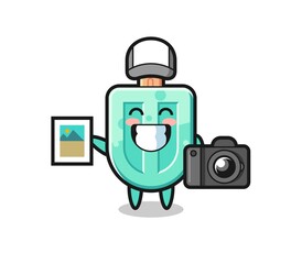 Character Illustration of popsicles as a photographer