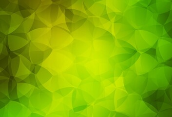 Light Green, Yellow vector triangle mosaic texture.
