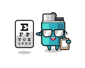 Illustration of lighter mascot as an ophthalmology