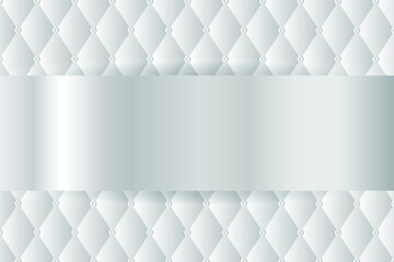 White leather upholstery vector seamless pattern. Quilted leather texture. Can be used in web design and graphic design.