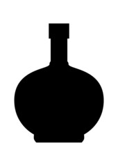 Bottle icon. (Bottle vector silhouette) 