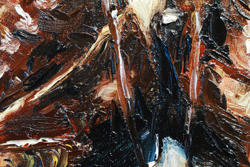 Illustration - textured colored backgrounds. Chaotic multicolored strokes. Real brush strokes