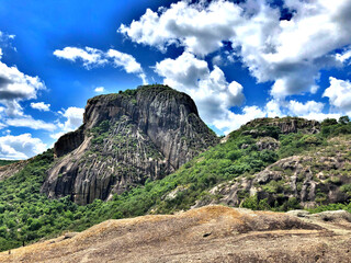 landscape with blue sky