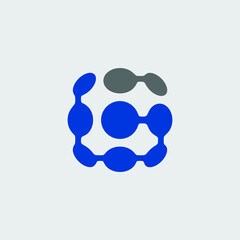 Fototapeta na wymiar letter G tech logo design
