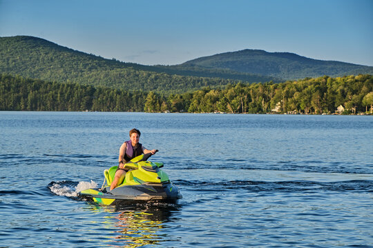 Summertime at the lake - one more ride before the sun goes down