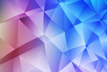 Obraz premium Light Blue, Red vector triangle mosaic background.
