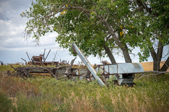 Abandoned farm equipment