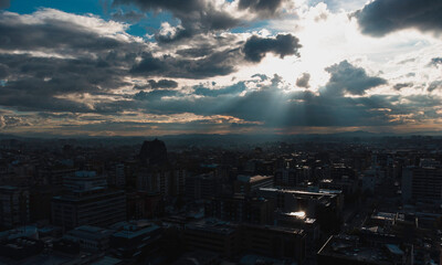 clouds over city, Bogotá-Colombia