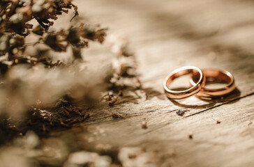 Obraz na płótnie Canvas two rings. Love coincept. Love photo. Gold. Photo. Background. 