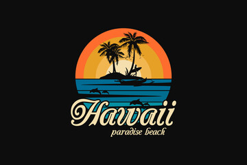 Fototapeta premium Hawaii paradise beach, v beach