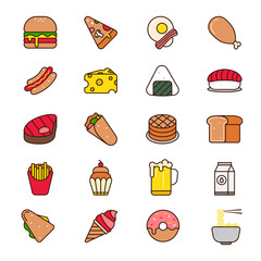Set of Food Vector Illustration