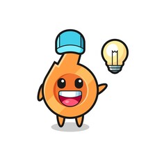 whistle character cartoon getting the idea