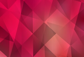 Light Red, Yellow vector triangle mosaic template.