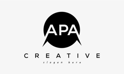 APA creative circle letter logo design victor - obrazy, fototapety, plakaty