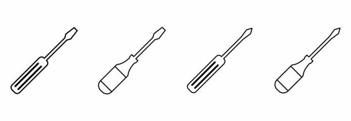 screwdriver icon, screwdriver vector, screwdriver symbol of repair, screwdriver symbol of tools