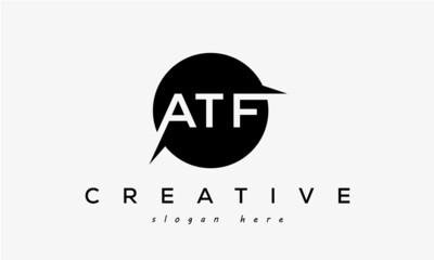ATF creative circle letter logo design victor	
 - obrazy, fototapety, plakaty