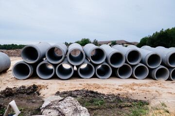 an apartment construction site	
