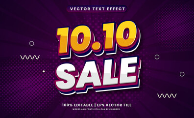 10.10 sale editable text effect style 