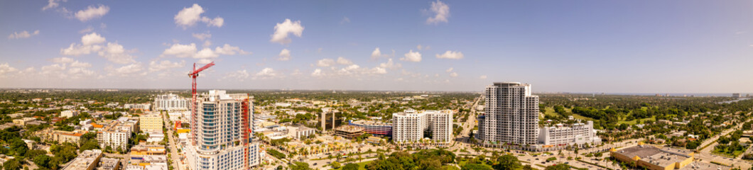 Aerial panoramic photo Hollywood Young Circle