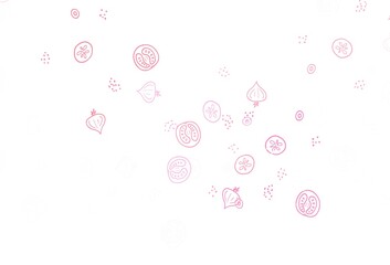 Light Red vector template with organic meal.
