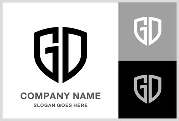 Monogram Letter GD Business Company Vector Logo Design