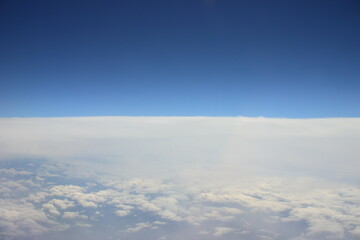 Sea of clouds and blue sky