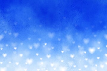 Bright blue sky with heart cloud background