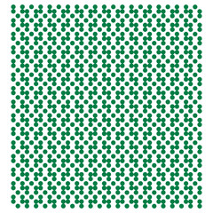 green and white dots