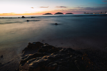 Obraz premium beautiful coastal landscape in the pacific ocean in the port of mazatlan