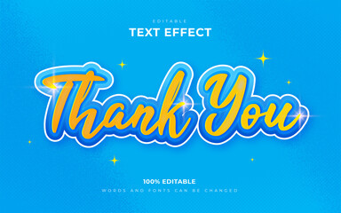 Editable text effects thank you style