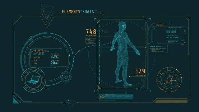 Abstract animated poster with human exploration data.