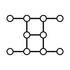 vector of several small circles connected by lines