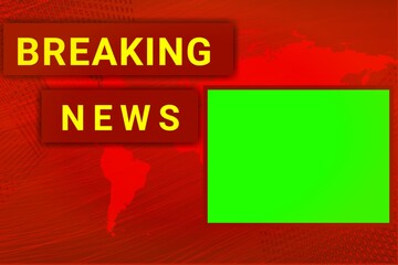 Breaking news headline banner for broadcasting and tv channels. 