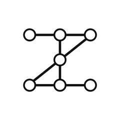 a collection of circles connected by the outline Z