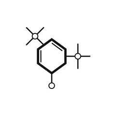 draw three circle lines attached to the hexagon