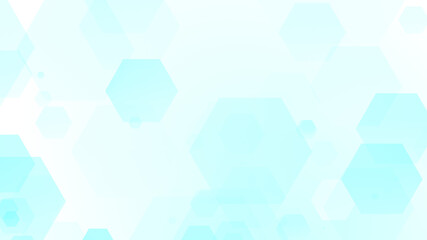 Abstract hexagon cross geometric white blue pattern medical background.