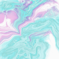 Fototapeta na wymiar pink purple blue teal pastel rainbow holographic waves abstract holo light marble background