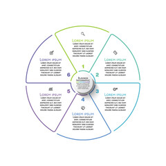 Business circle. timeline infographic icons designed for abstract background template milestone element modern diagram process technology digital marketing data presentation chart Vector