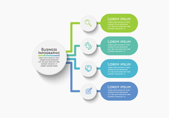 Fototapeta premium Business data visualization. timeline infographic icons designed for abstract background template milestone element modern diagram process technology digital marketing data presentation chart Vector