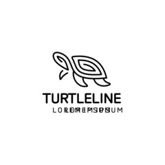 Illustration vector graphic of turtle logo. Line art logo style. Design inspiration