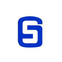 Letter G S sign isolated