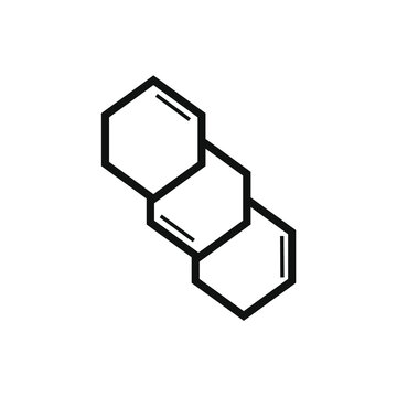 Vector Of Three Interlocking Hexagons Overlapping