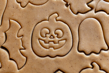 cooking halloween cookie cutter dough pumpkin bat ghost