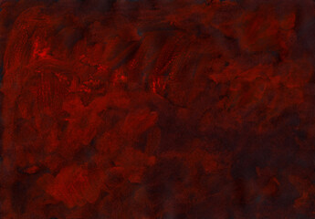red ink strokes on black horizontal background - grunge raster illustration 