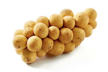 Clusters of fresh Longkong or Langsat or Duku