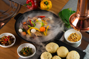 Korean meat and vegetables