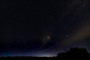 Jupiter and Saturn on a clear night