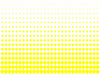 Yellow diamond vector halftone for Patterning, dotting, texturing, palletizing and templating